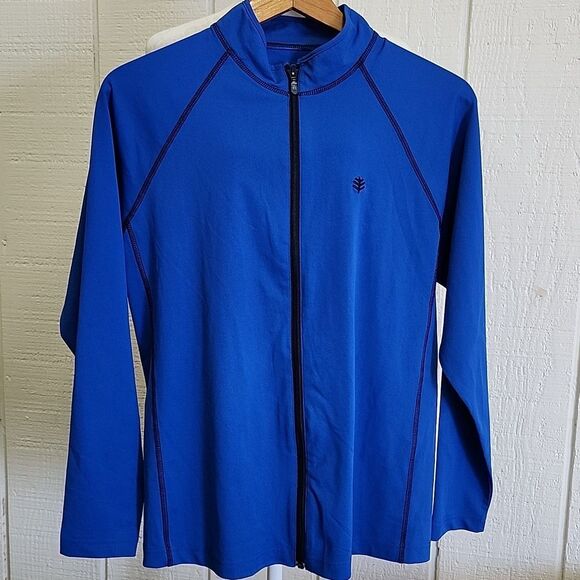 COOLIBAR Men's Sun Protection Full Zip Light-Weight Summer Shirt Jacket Medium - Picture 1 of 6